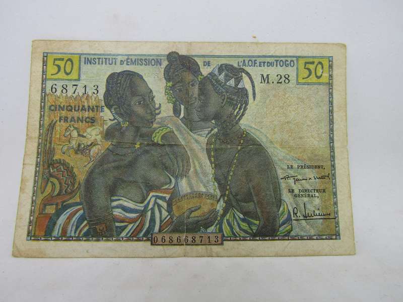 1956 French West Africa banknote (KM 45) catalogue VF R270