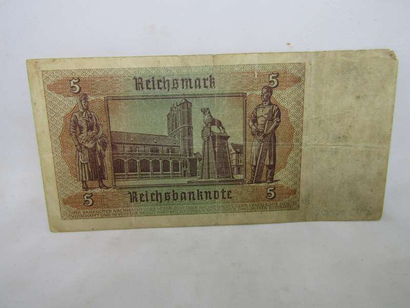 1948 German 5 Deutsche mark banknote (KM 3) catalogue VF  R225