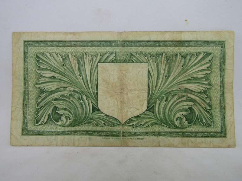 1949 Malta 10 Shillings  banknote (KM 21) catalogue VF  R540