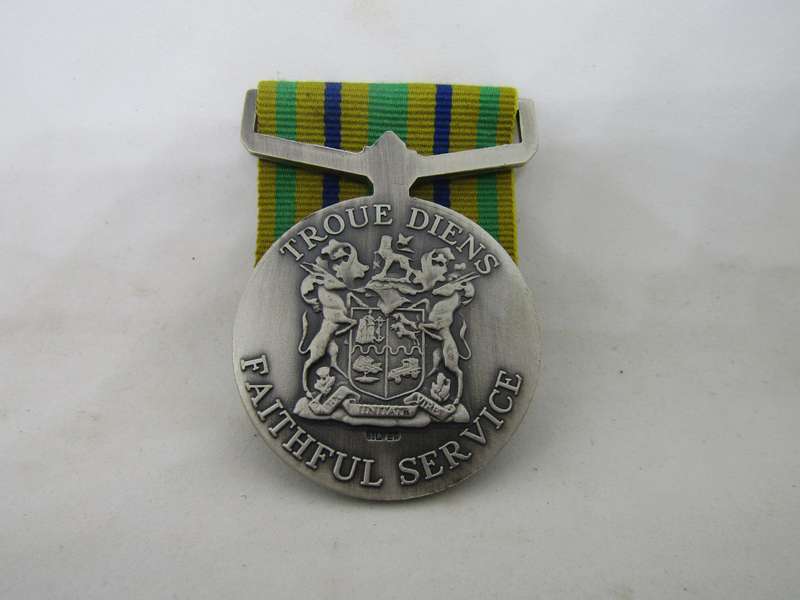 South African Police Faithfull Service Silver Medal