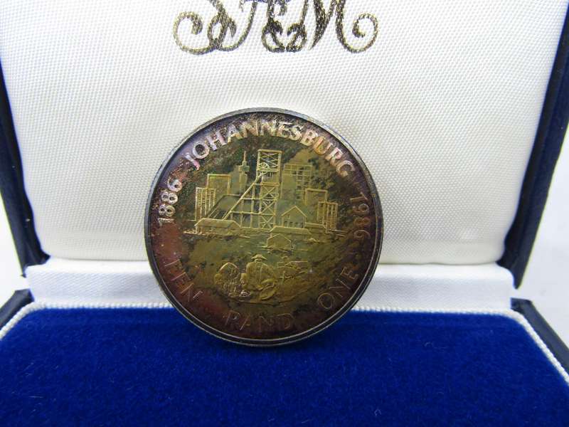 1986 Johannesburg Mining Silver One Rand R1 (Proof)
