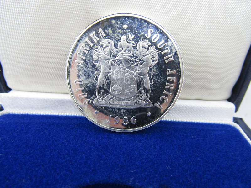 1986 Johannesburg Mining Silver One Rand R1 (Proof)