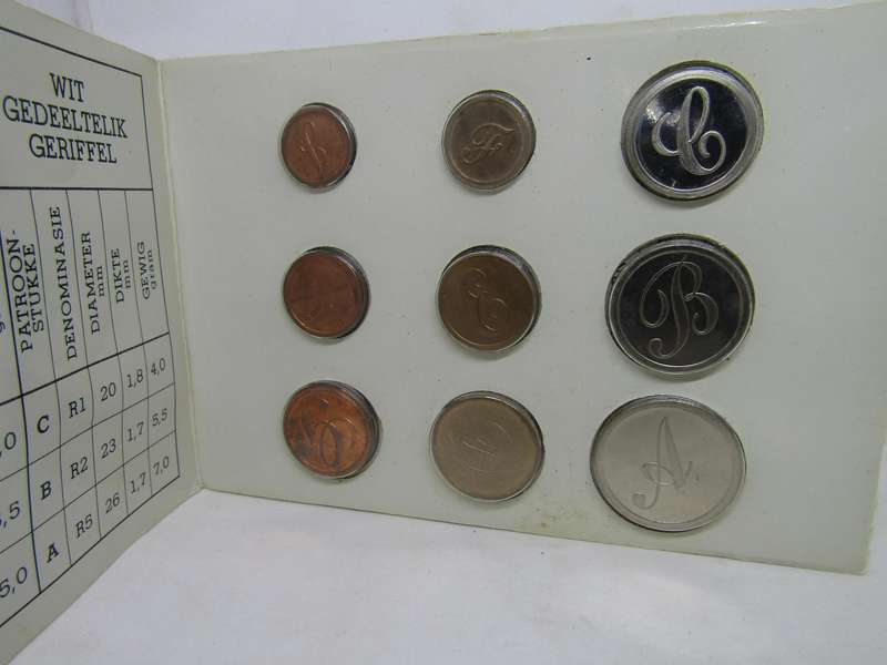 1989 South African New Coin Series Pattern Scarcer White set. Mintage 300