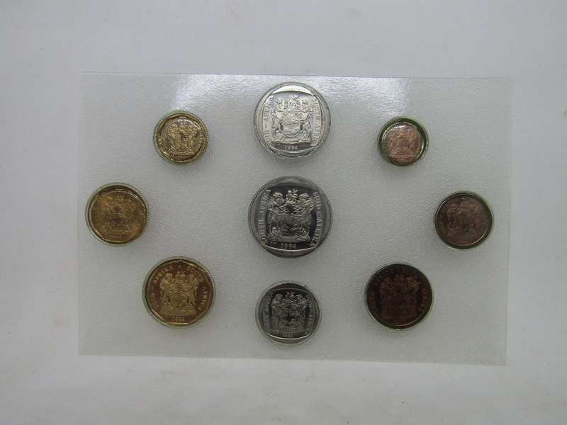 1994 South African Unc Set. In Bigger envelope. Bid per set.