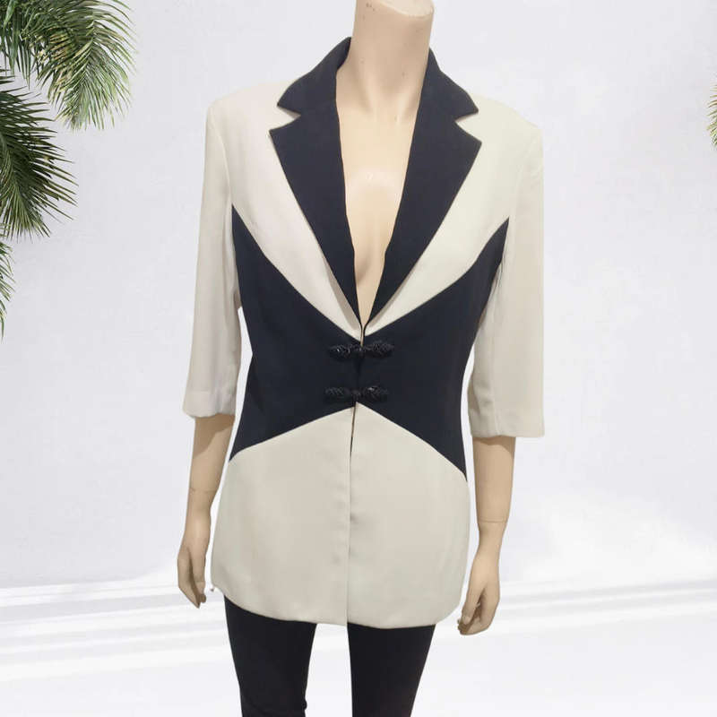 Cream and Black Cardigan size 14