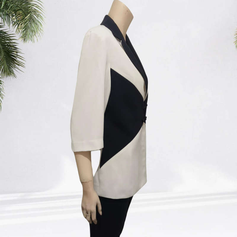 Cream and Black Cardigan size 14
