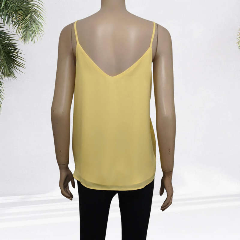 Yellow strappy top size M/L