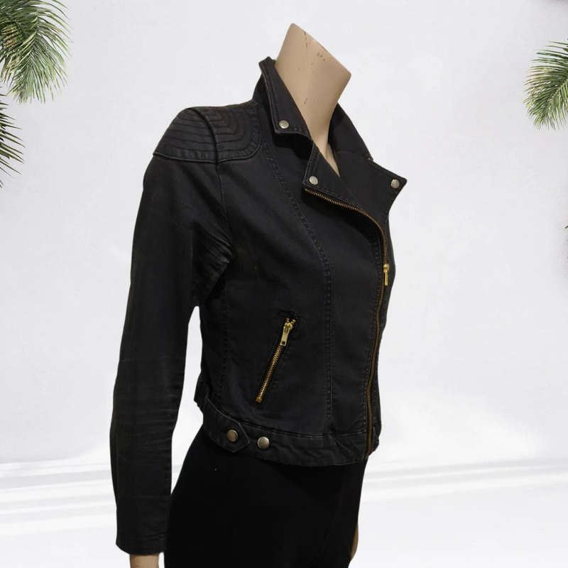 Black Denim Jacket from H+M size 10