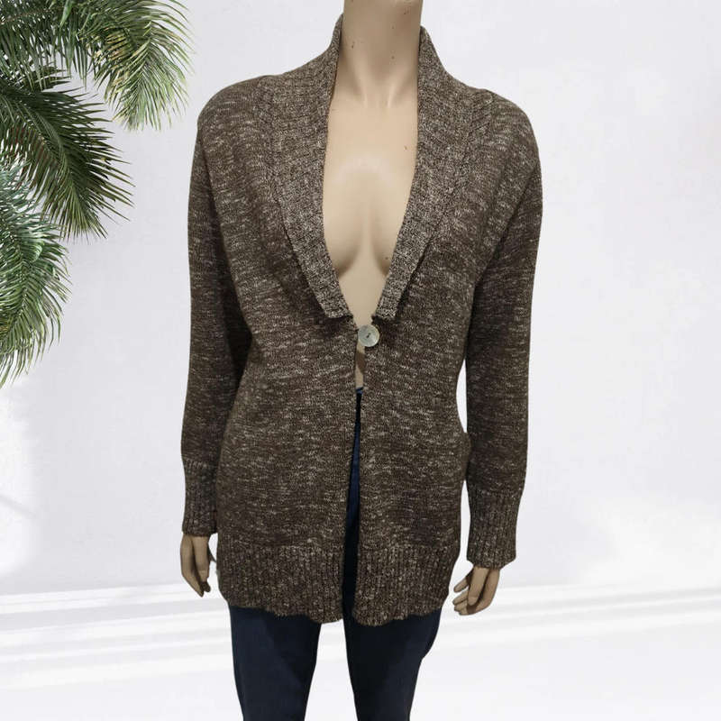 Grey/ Brown Cardigan size 14