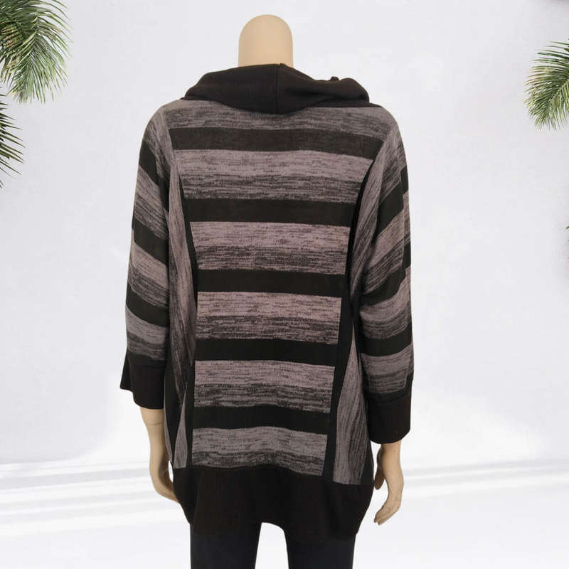 Grey and Black Top size 18