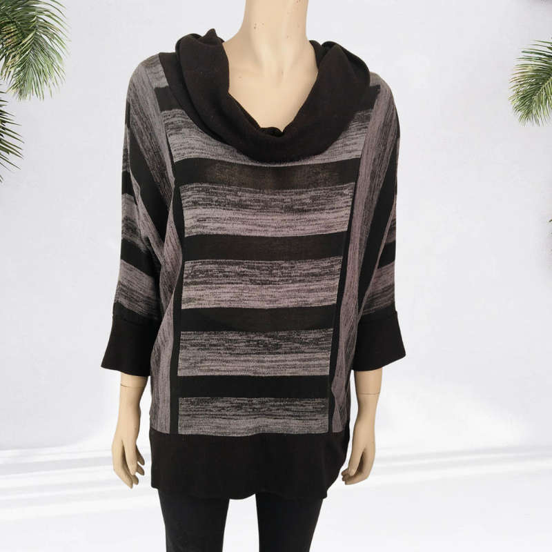 Grey and Black Top size 18