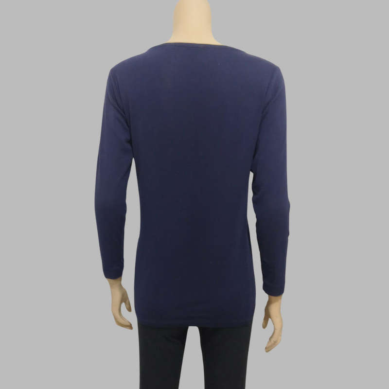 Navy blue long sleeve shirt size medium.