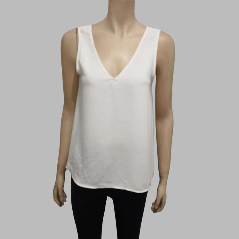 White sleeveless top size 10.