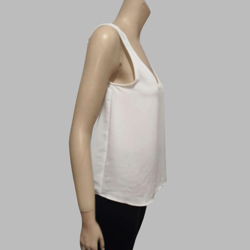 White sleeveless top size 10.