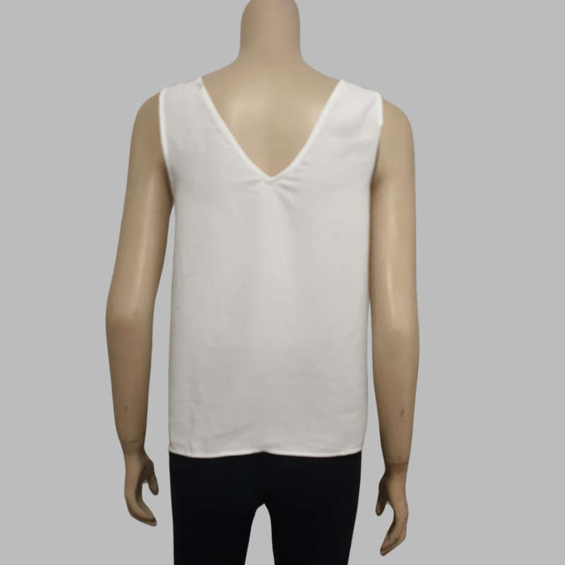 White sleeveless top size 10.