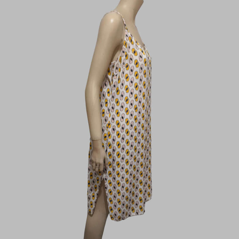 White, yellow and pink dress size 14/16.