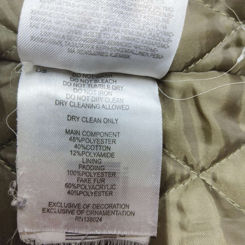 Khaki Parka size 10