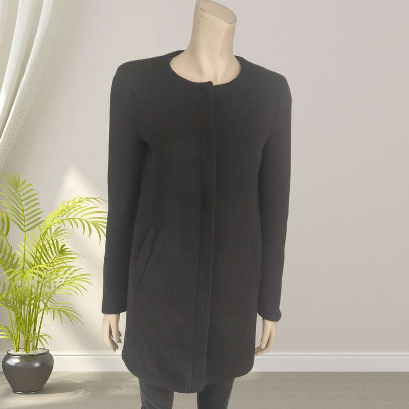 Black Over coat size XS