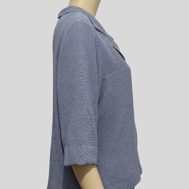 Metalic Blue Top, Pants and Jacket Set size 12