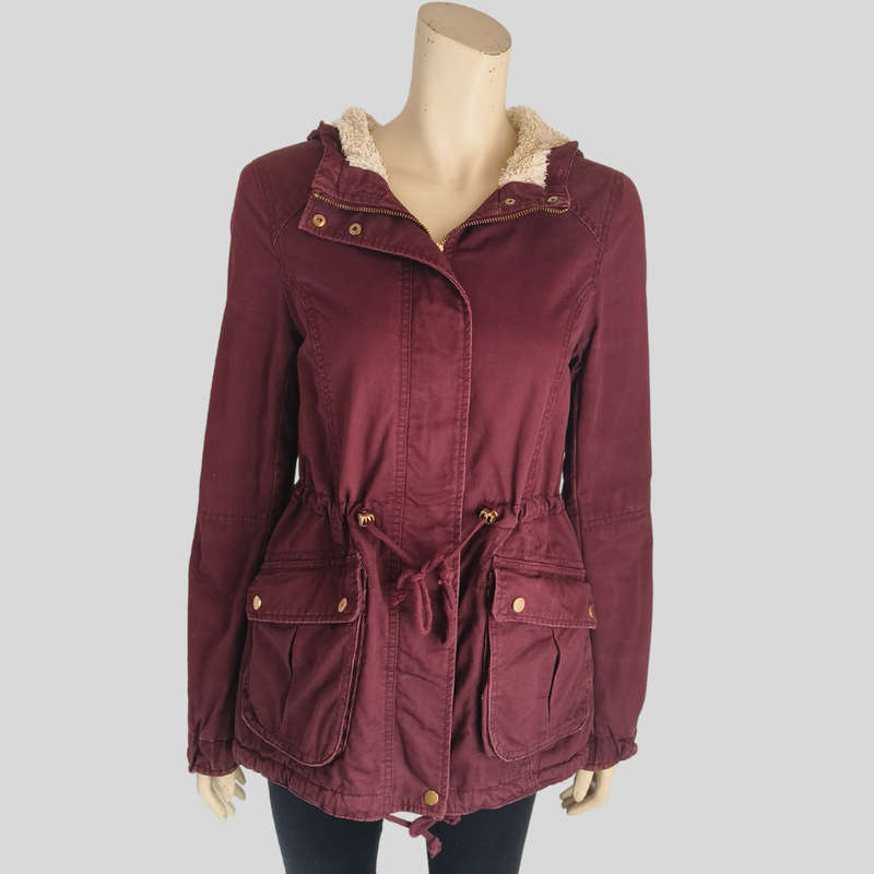 Burgundy Winter Jacket H&M Medium