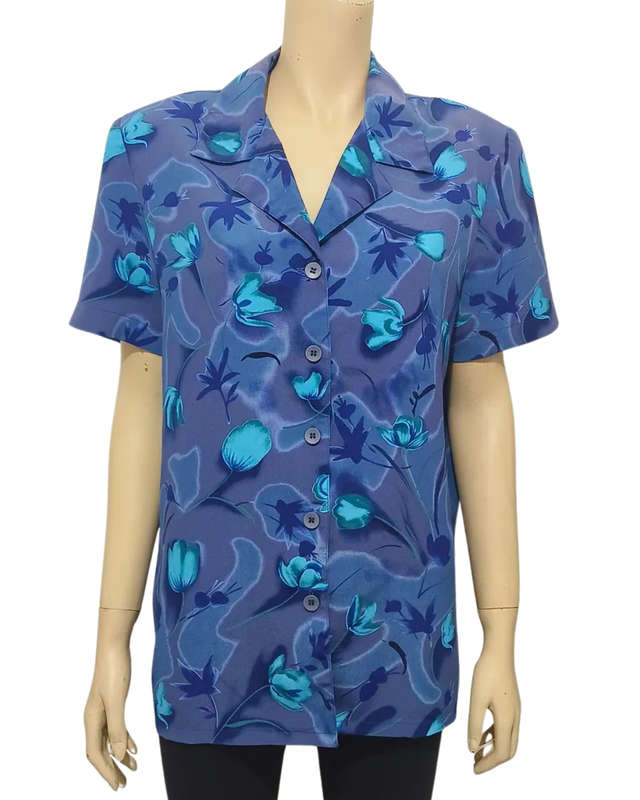 Purple and Blue floral Shirt size 10
