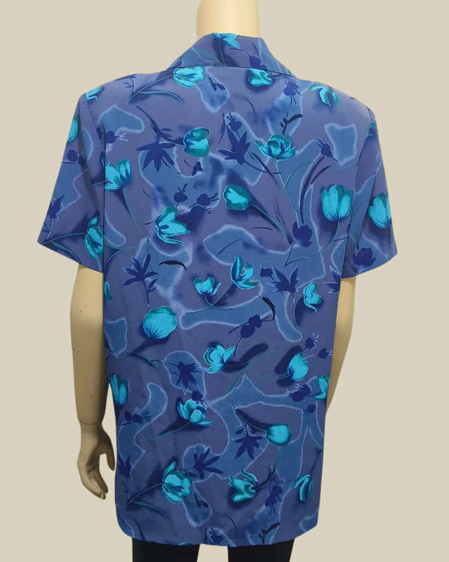 Purple and Blue floral Shirt size 10