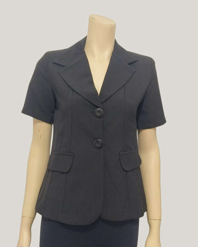 Black Short Sleeve Blazer size 10
