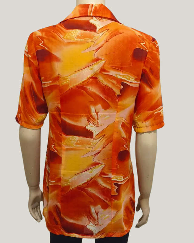 Orange and Yellow Floral Shirt size 10