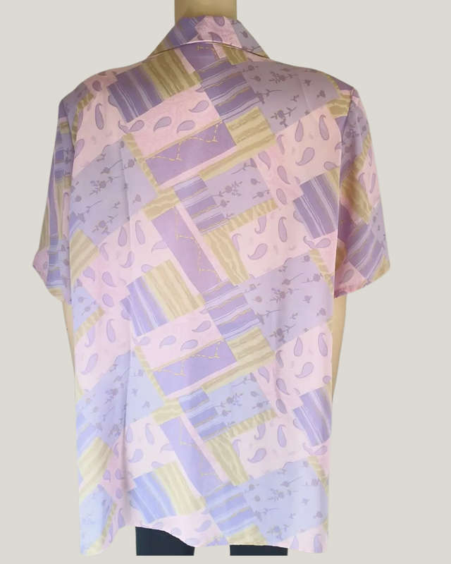 Lilac, Pink and Yellow Pastel Shirt size 2XL