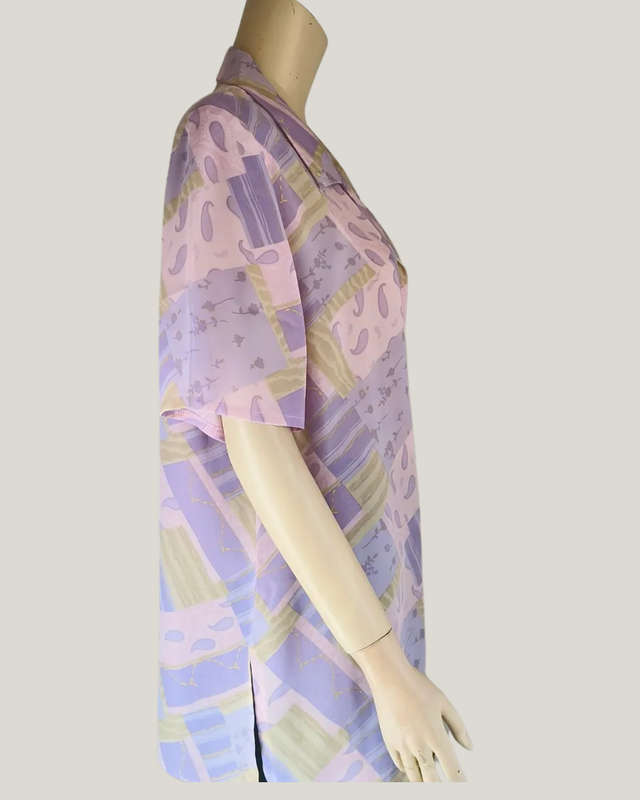 Lilac, Pink and Yellow Pastel Shirt size 2XL