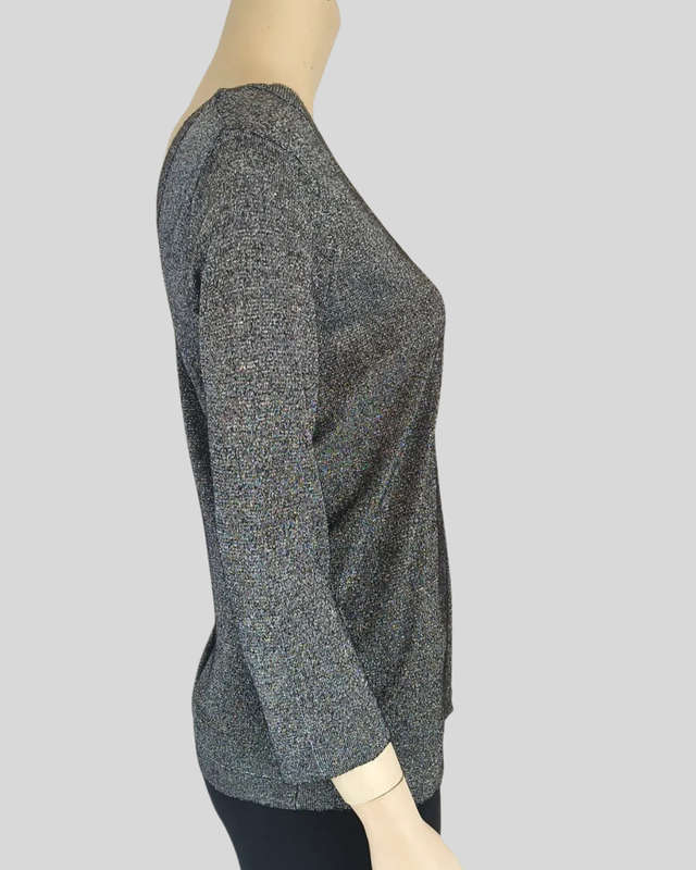 Grey Silver Top size small/8/10