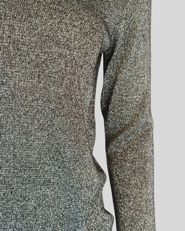 Grey Silver Top size small/8/10