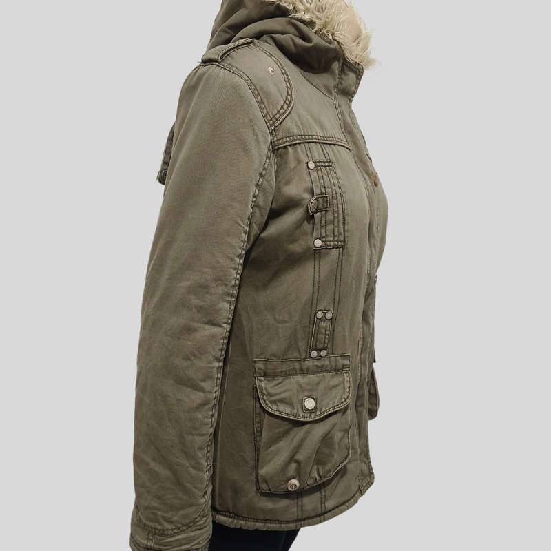 Khaki Military style Jacket size 10/12