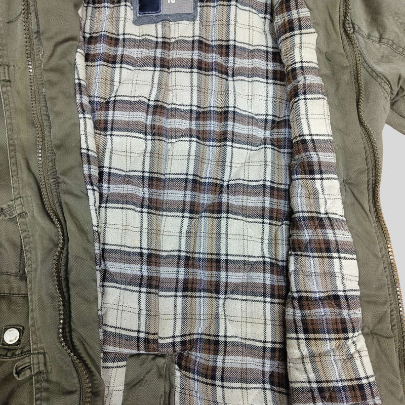Khaki Military style Jacket size 10/12