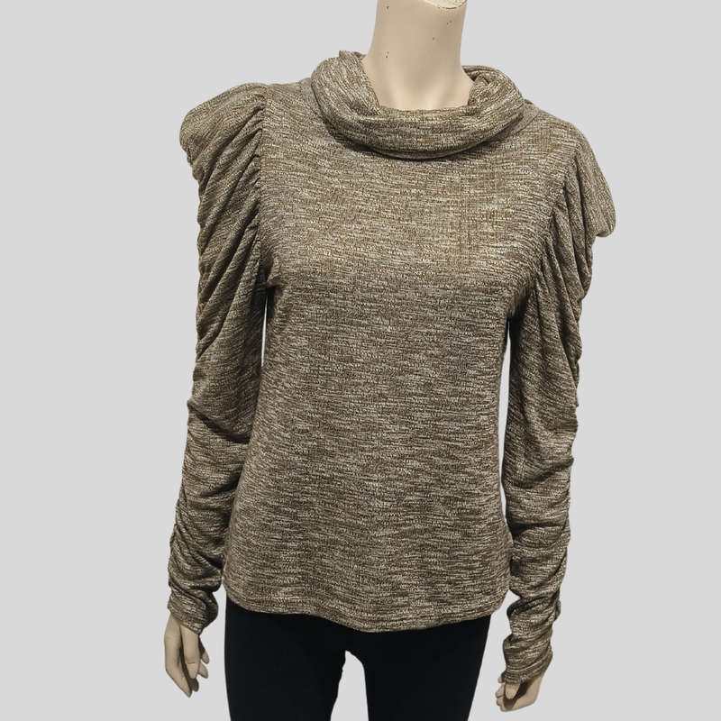 Light Brown and cream Top size 10