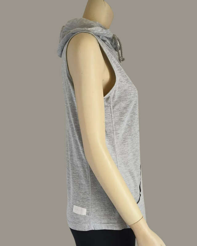 Grey Sleeveless Hoody Small