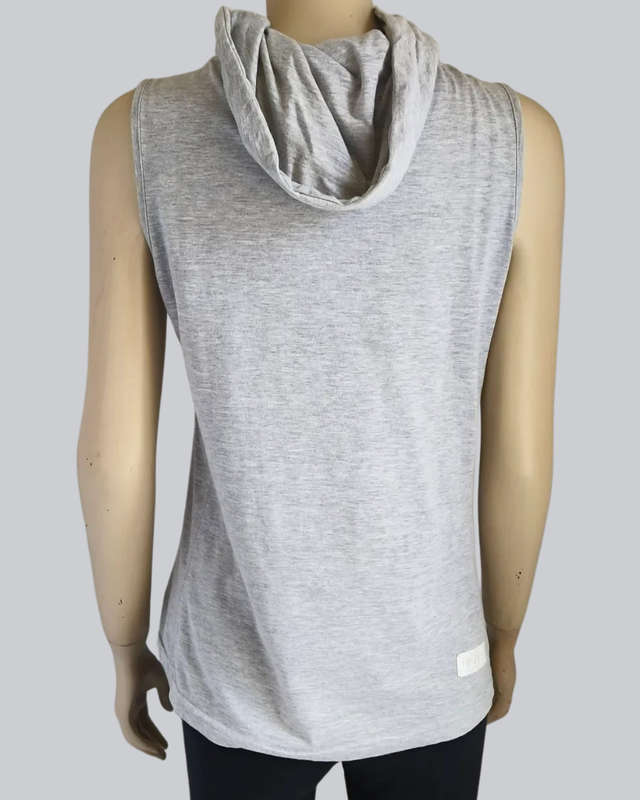 Grey Sleeveless Hoody Small