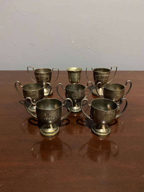 Vintage English Silver Plated Engraved Trophy Cup Collection