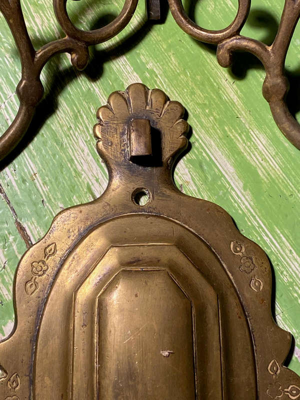Antique Brass Wall Sconce 19th Century