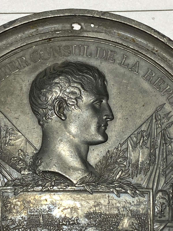 Early 19th Century Napoleon Bonaparte Battle of Marengo Uniface Medallion.