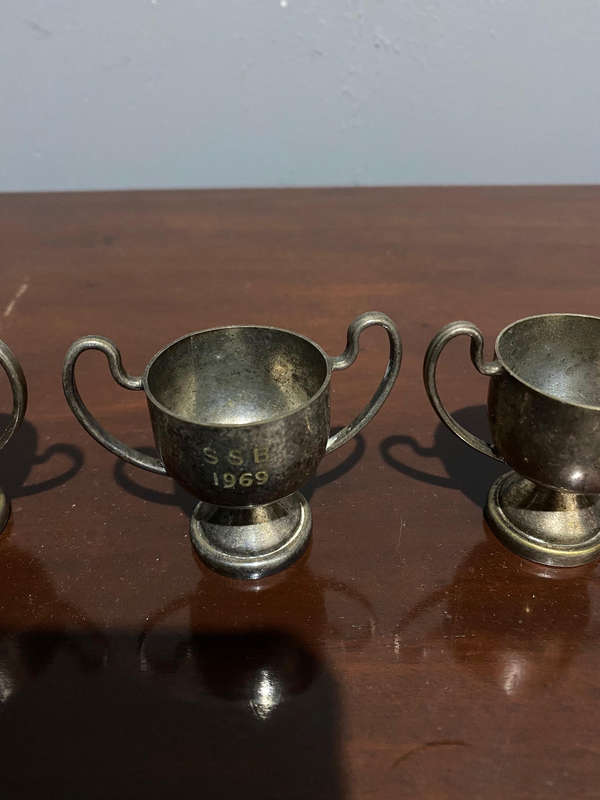 Vintage English Silver Plated Engraved Trophy Cup Collection