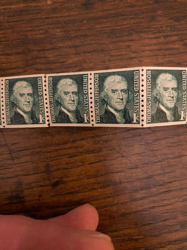 Thomas Jefferson 1c 1968 stamps x22