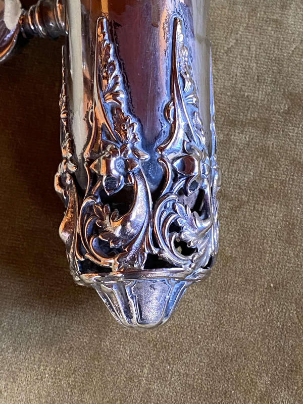 Rare Antique ornate ham bone clamp, Lamb shank holder