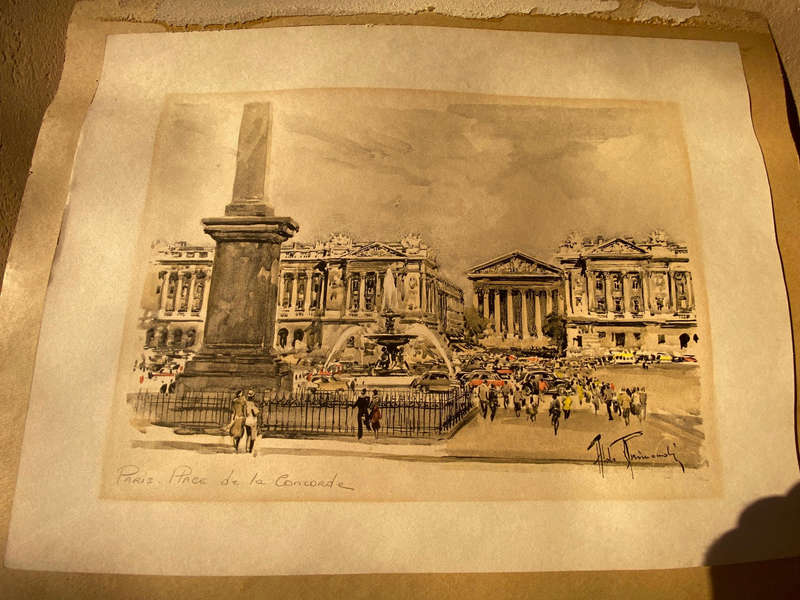 Paris. Place de la Concorde. Watercolour by Alan Gainsnoty