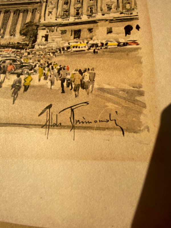 Paris. Place de la Concorde. Watercolour by Alan Gainsnoty