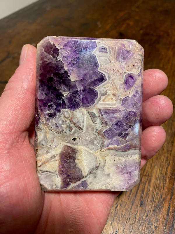 Natural Chevron Amethyst Octagon Cut Gemstone