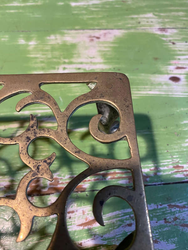Golden Brass Trivet With Claw Feet 18th Century
