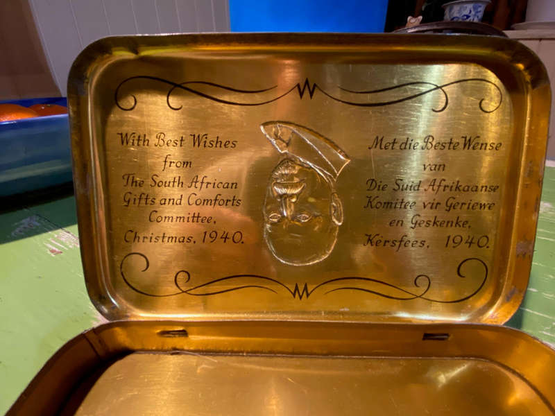 Greetings from South Africa African WWII Armed Forces 1940 Gift Tin