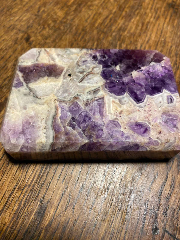 Natural Chevron Amethyst Octagon Cut Gemstone