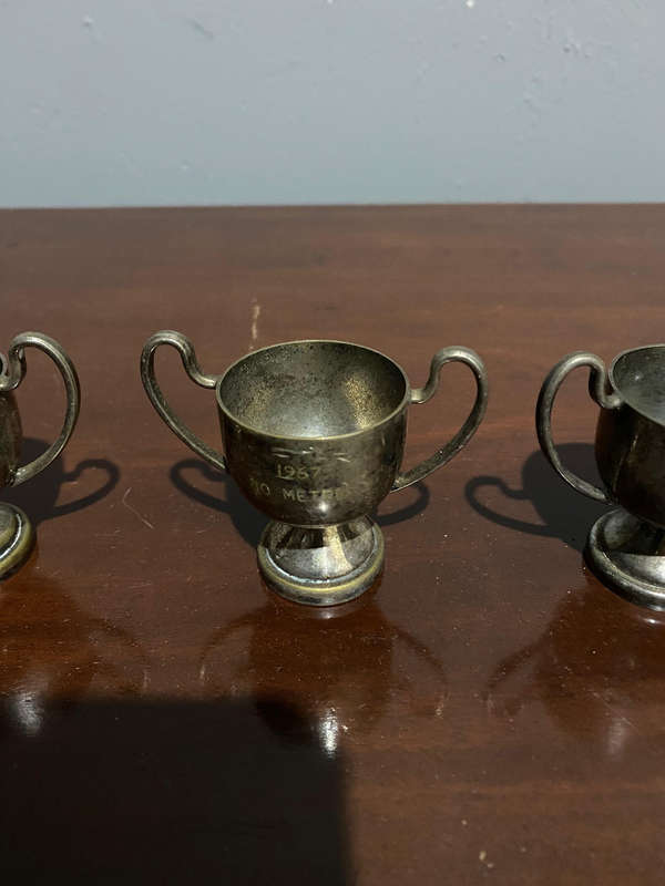 Vintage English Silver Plated Engraved Trophy Cup Collection